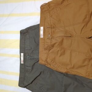 Lot of 2 identical pant styles (but different colors) OLD NAVY Work wear 36x32